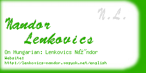 nandor lenkovics business card